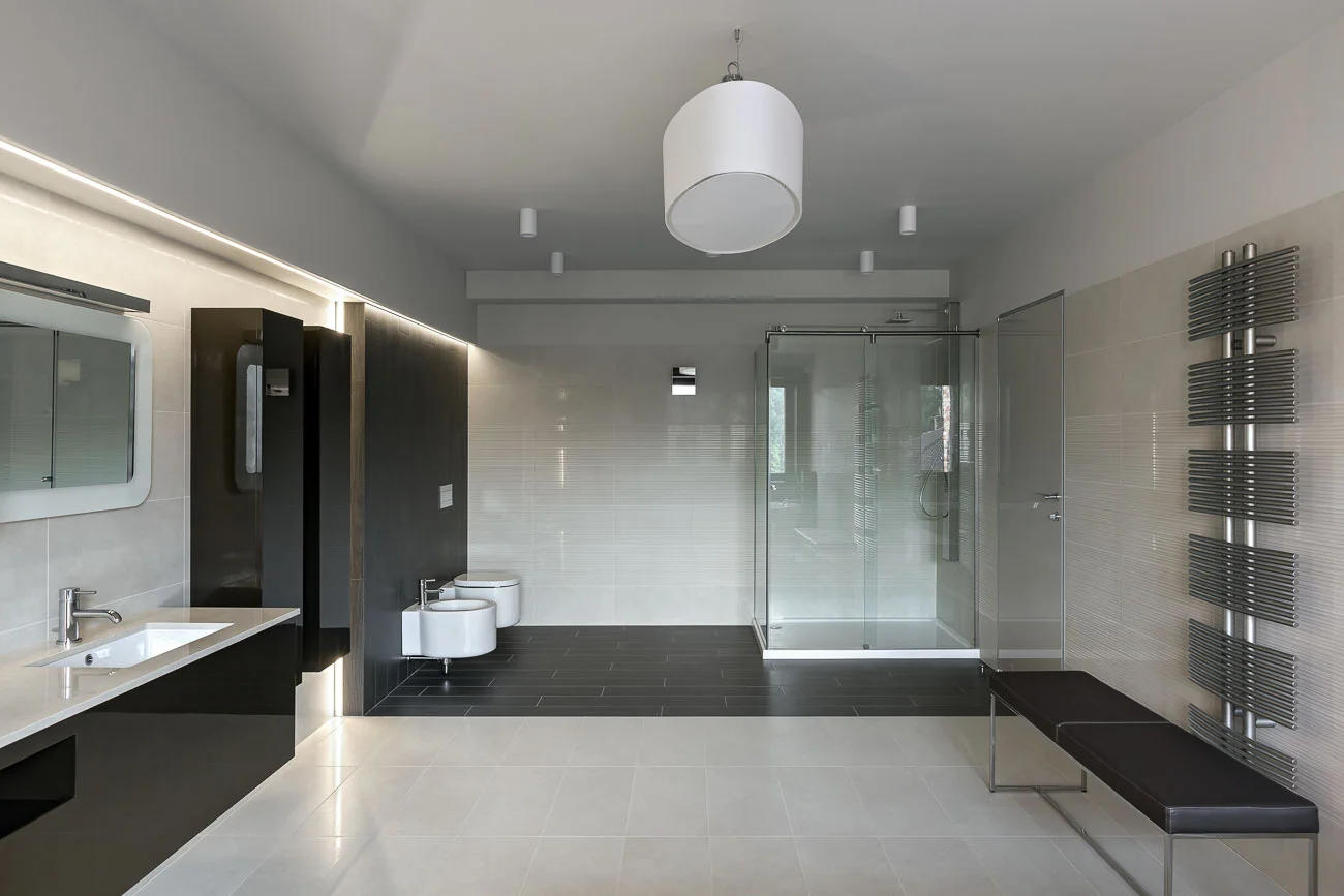Contemporary bathroom and shower room installation